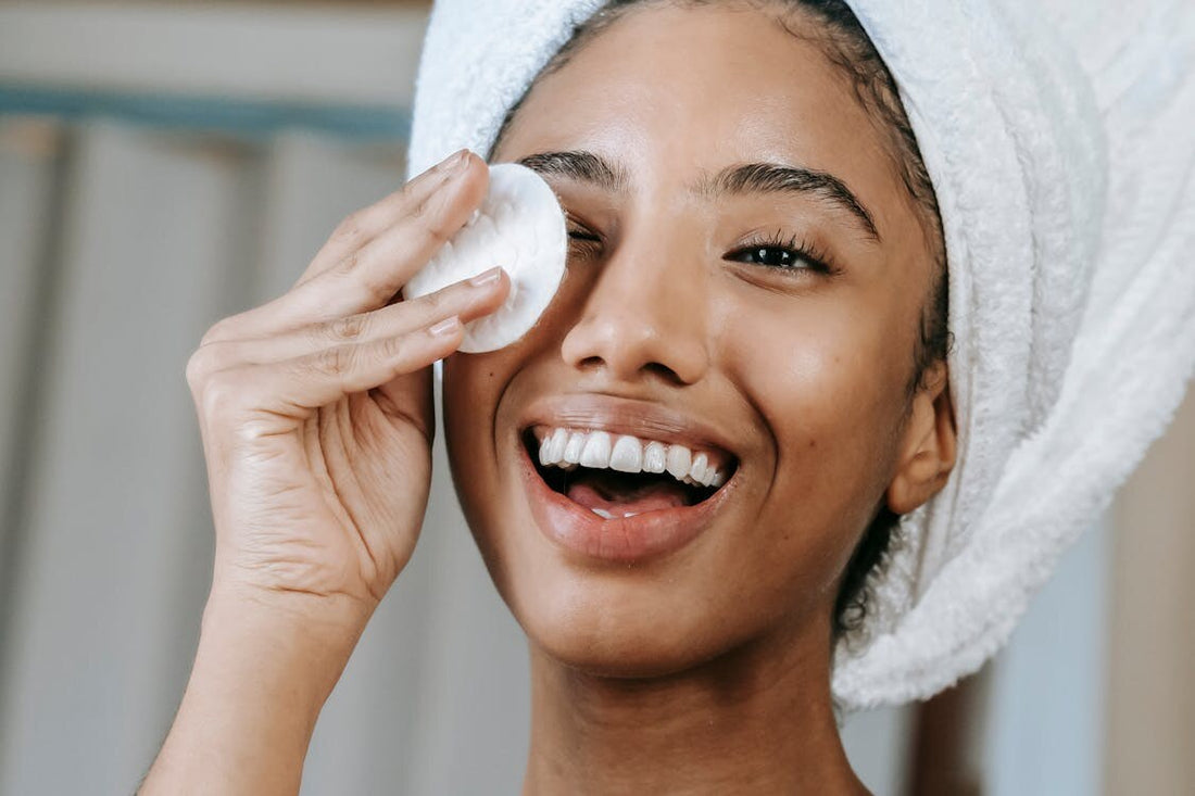 Woman doing skincare routine for dull skin