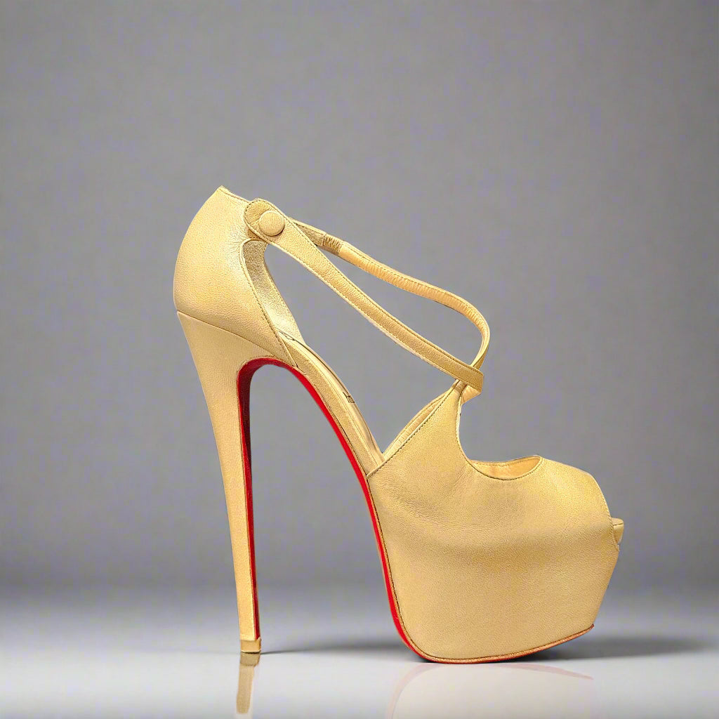 Loved By Lea: Christian Louboutin Beige Exagona 160 Stiletto Pump