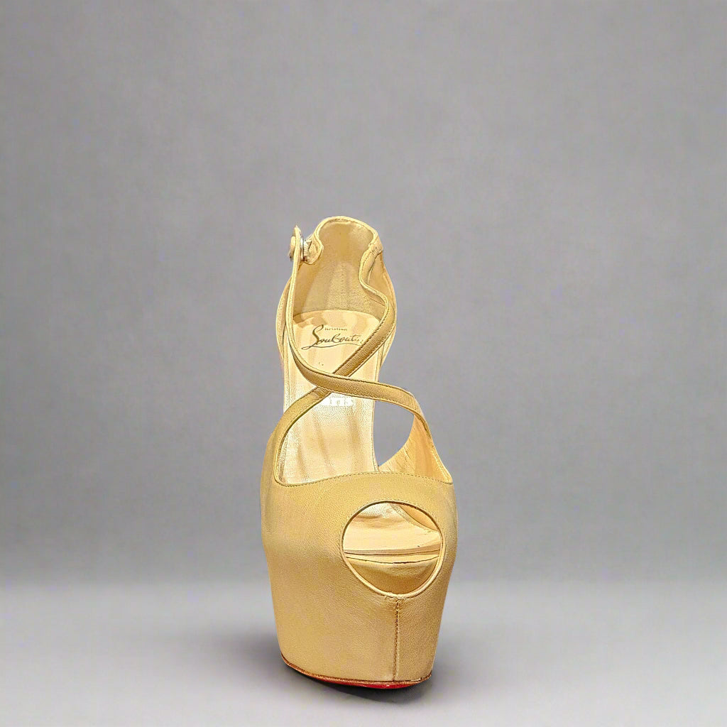 Loved By Lea: Christian Louboutin Beige Exagona 160 Stiletto Pump