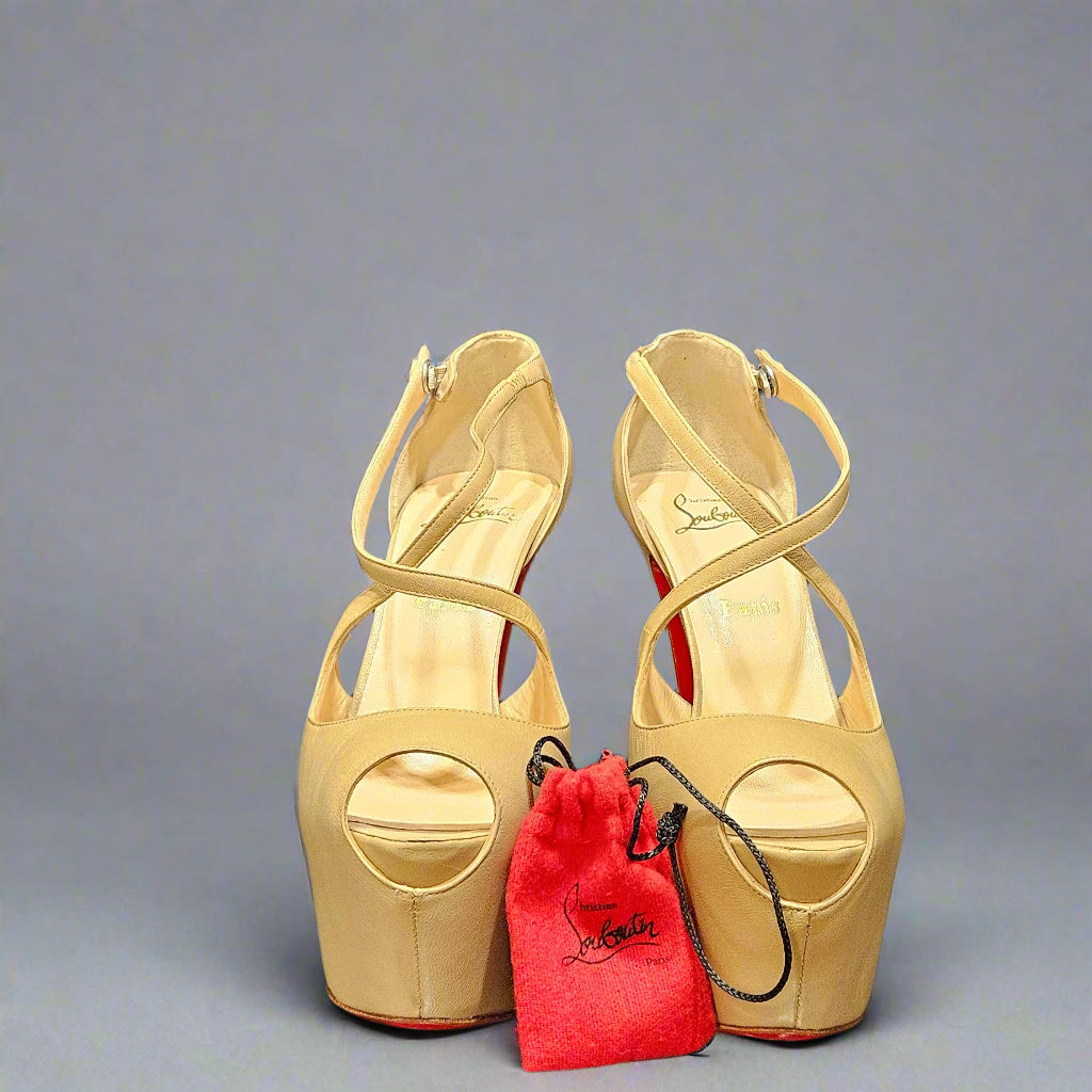Loved By Lea: Christian Louboutin Beige Exagona 160 Stiletto Pump