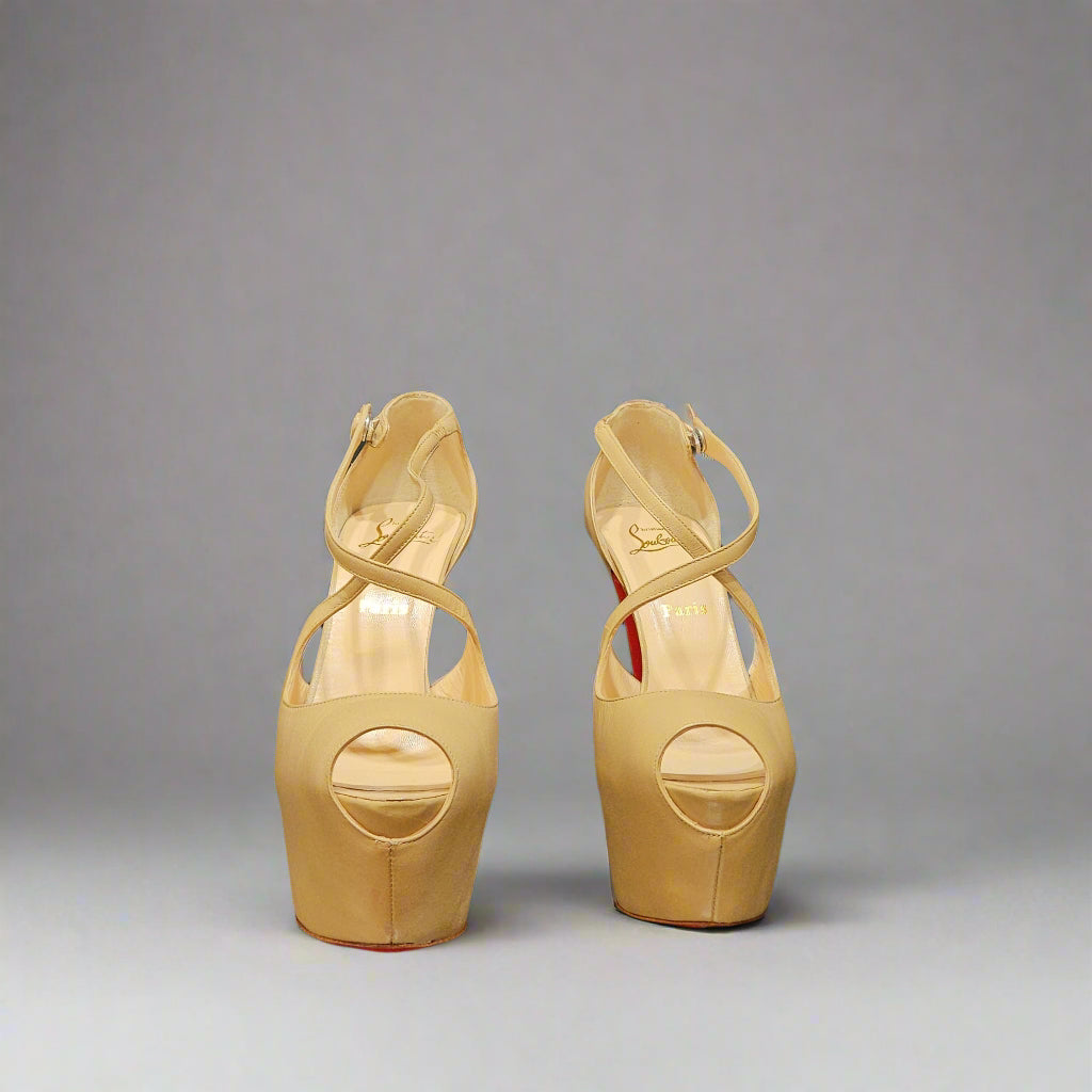 Loved By Lea: Christian Louboutin Beige Exagona 160 Stiletto Pump