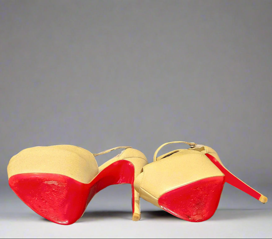 Loved By Lea: Christian Louboutin Beige Exagona 160 Stiletto Pump