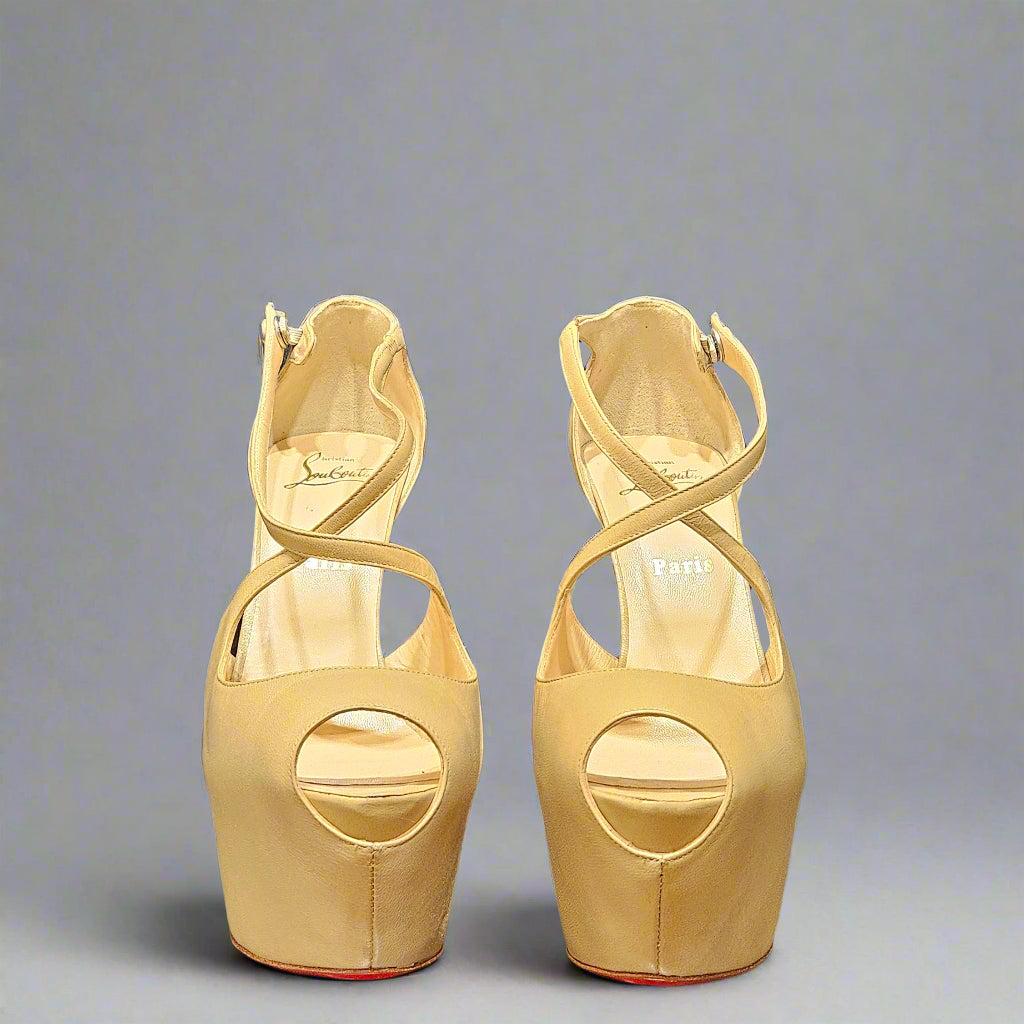 Loved By Lea: Christian Louboutin Beige Exagona 160 Stiletto Pump