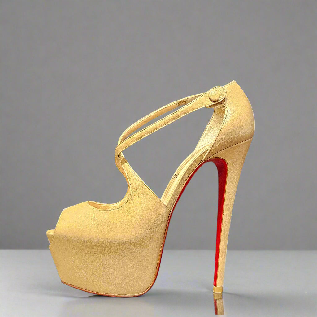 Loved By Lea: Christian Louboutin Beige Exagona 160 Stiletto Pump