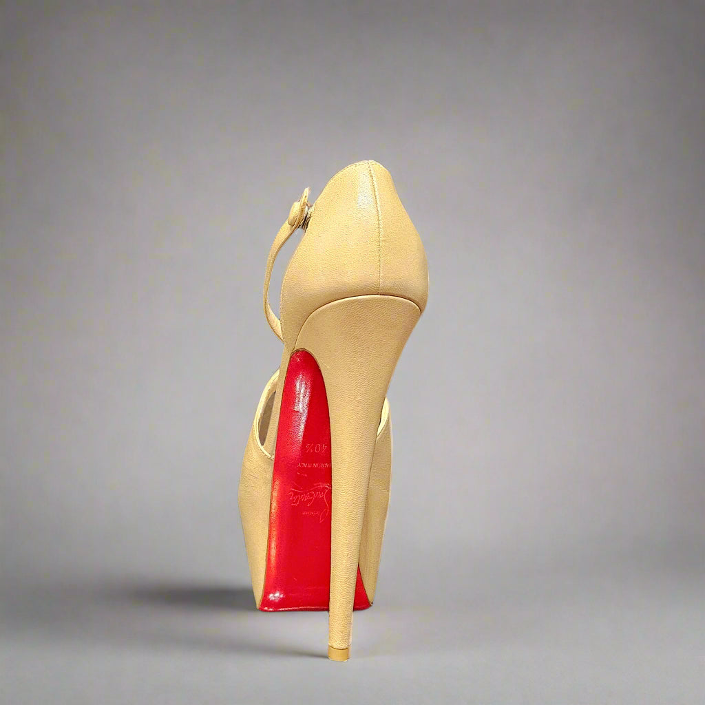 Loved By Lea: Christian Louboutin Beige Exagona 160 Stiletto Pump