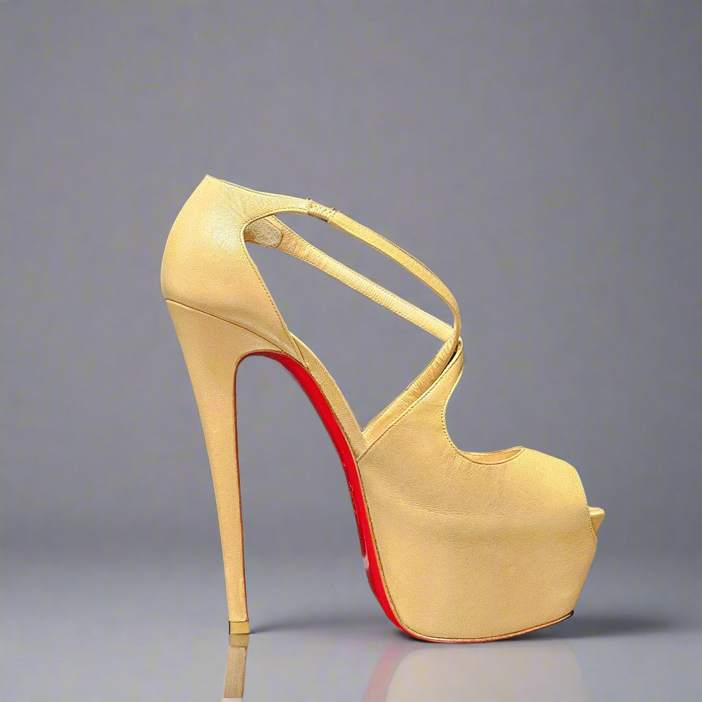 Loved By Lea: Christian Louboutin Beige Exagona 160 Stiletto Pump