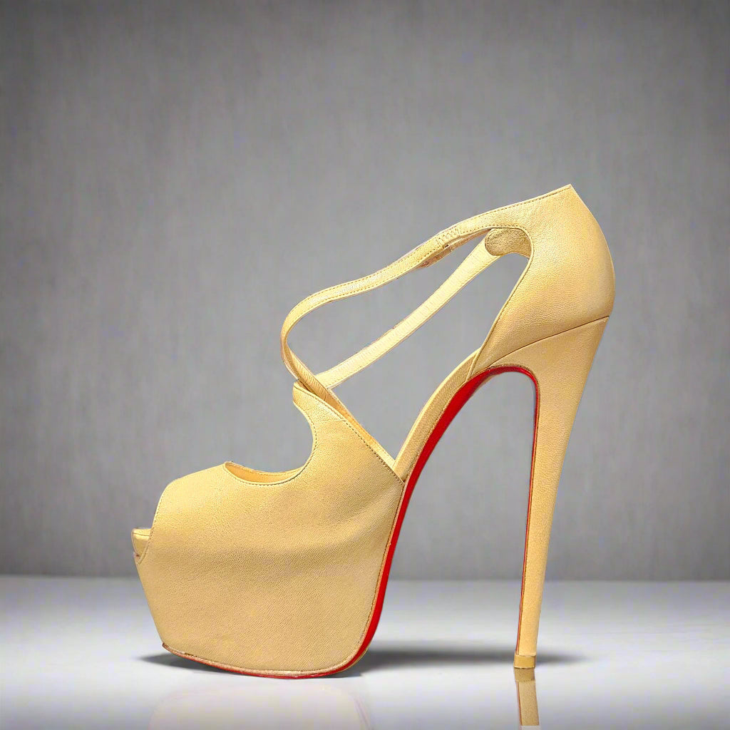 Loved By Lea: Christian Louboutin Beige Exagona 160 Stiletto Pump