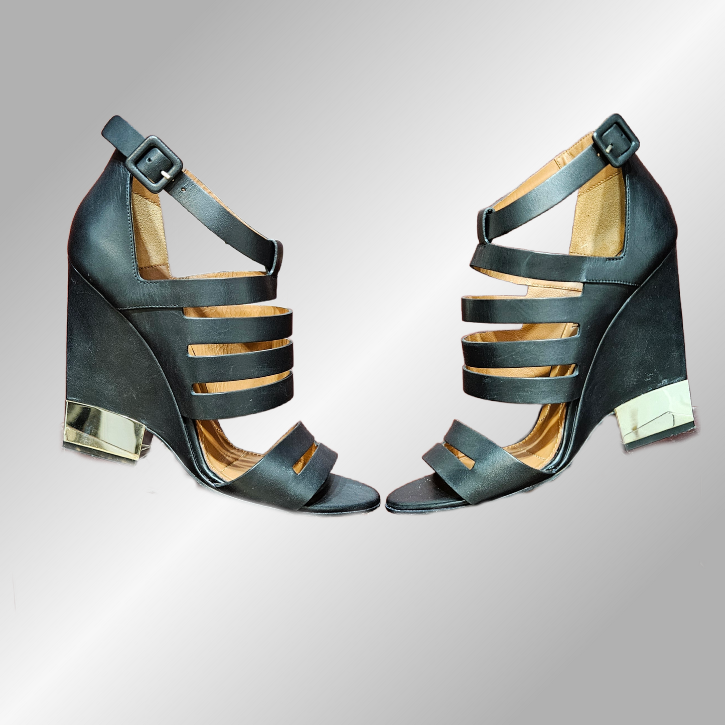 Loved By Lea: Givenchy Black Leather Sandal Pump (Size 39.5 / US 9.5)