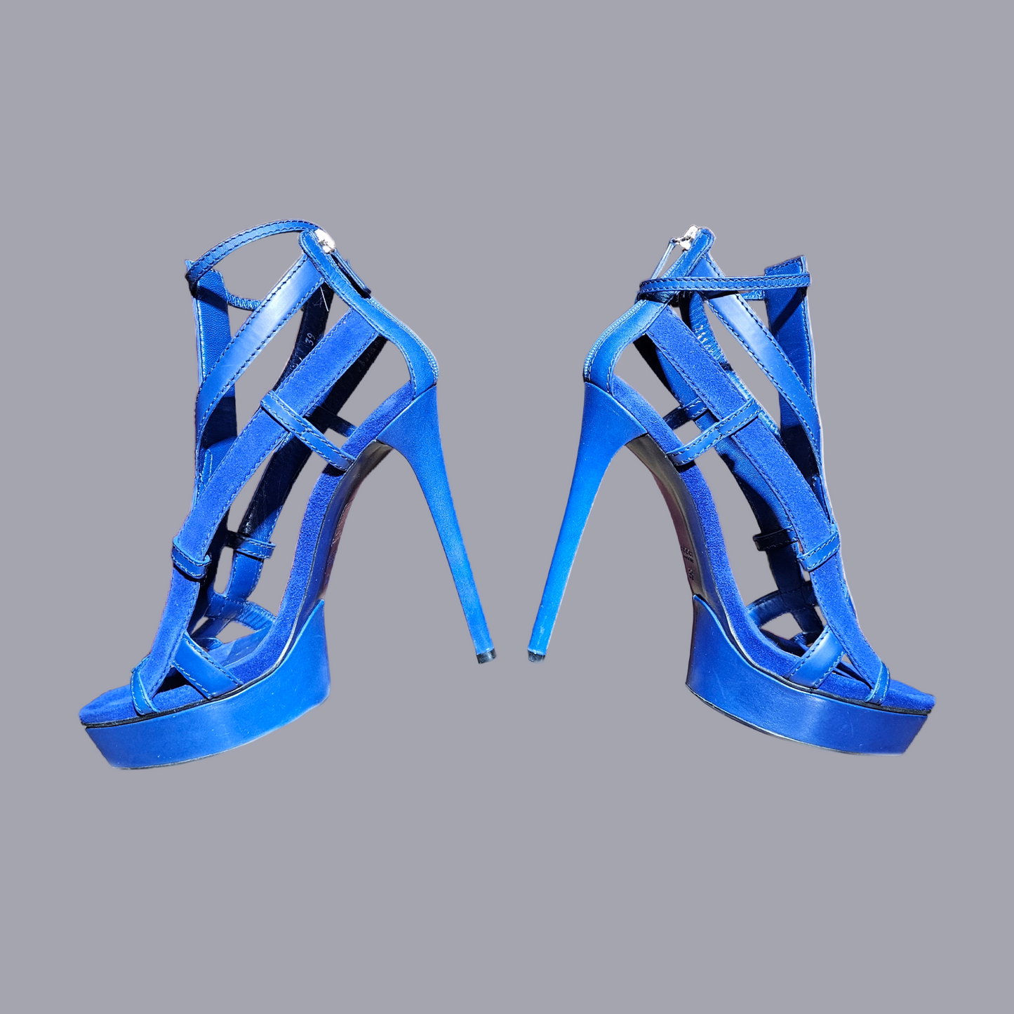 Loved By Lea: Gucci “Daryl” Cobalt Blue Suede Platform Heels (EU 39 / US 9)