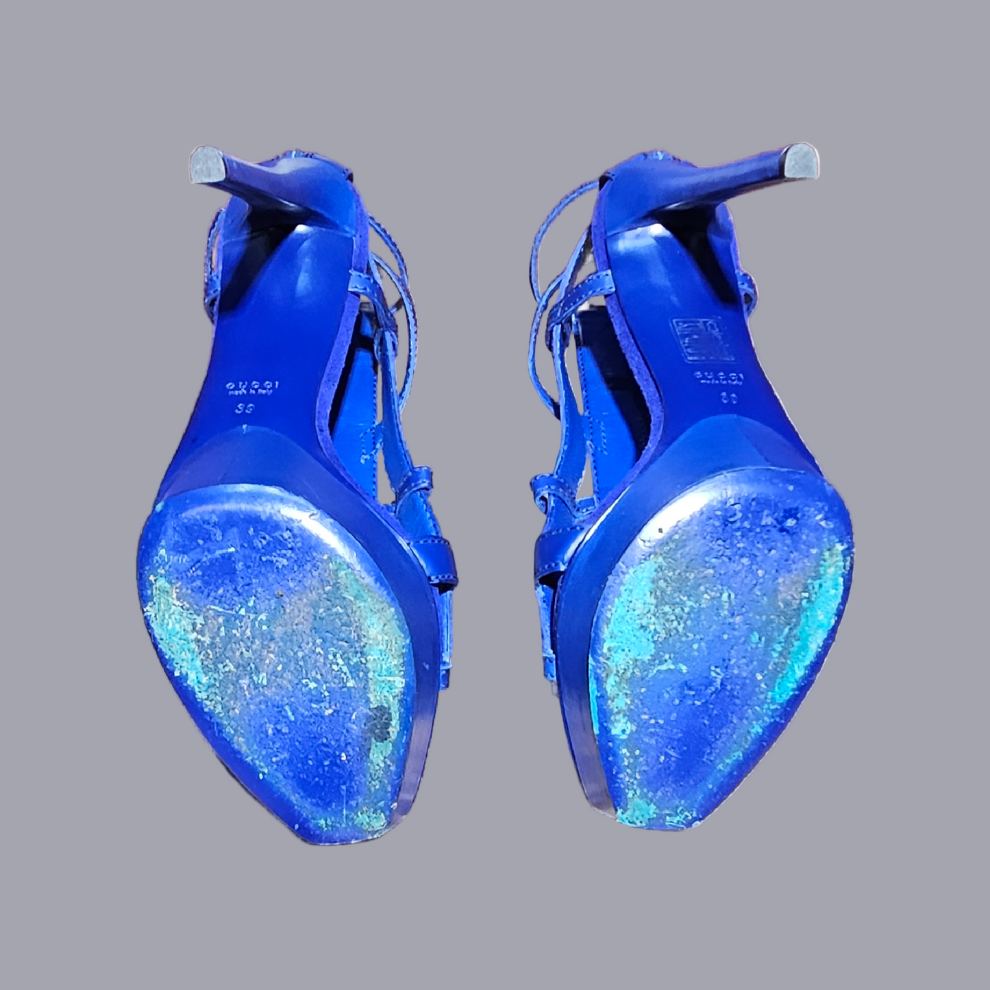 Loved By Lea: Gucci “Daryl” Cobalt Blue Suede Platform Heels (EU 39 / US 9)