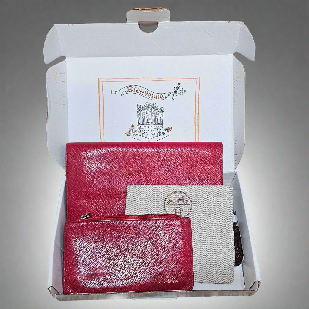 Loved By Lea: Hermès Dogon Duo Combined Leather Wallet Red