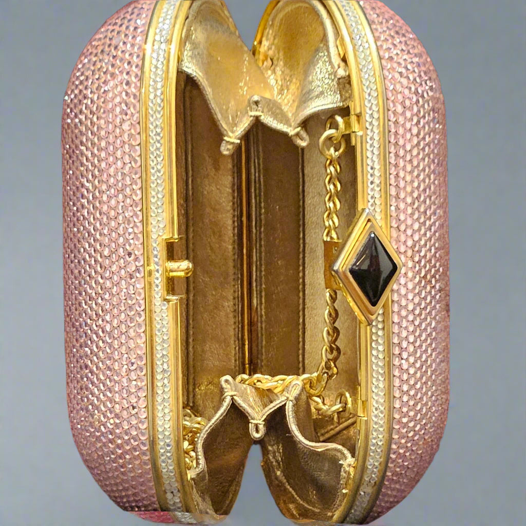 Judith Leiber Pink Swarovski Clutch