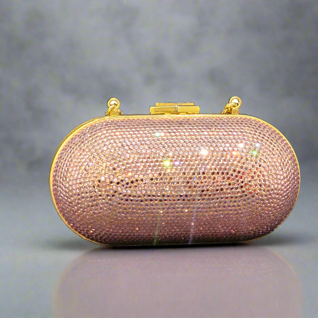 Judith Leiber Pink Swarovski Clutch
