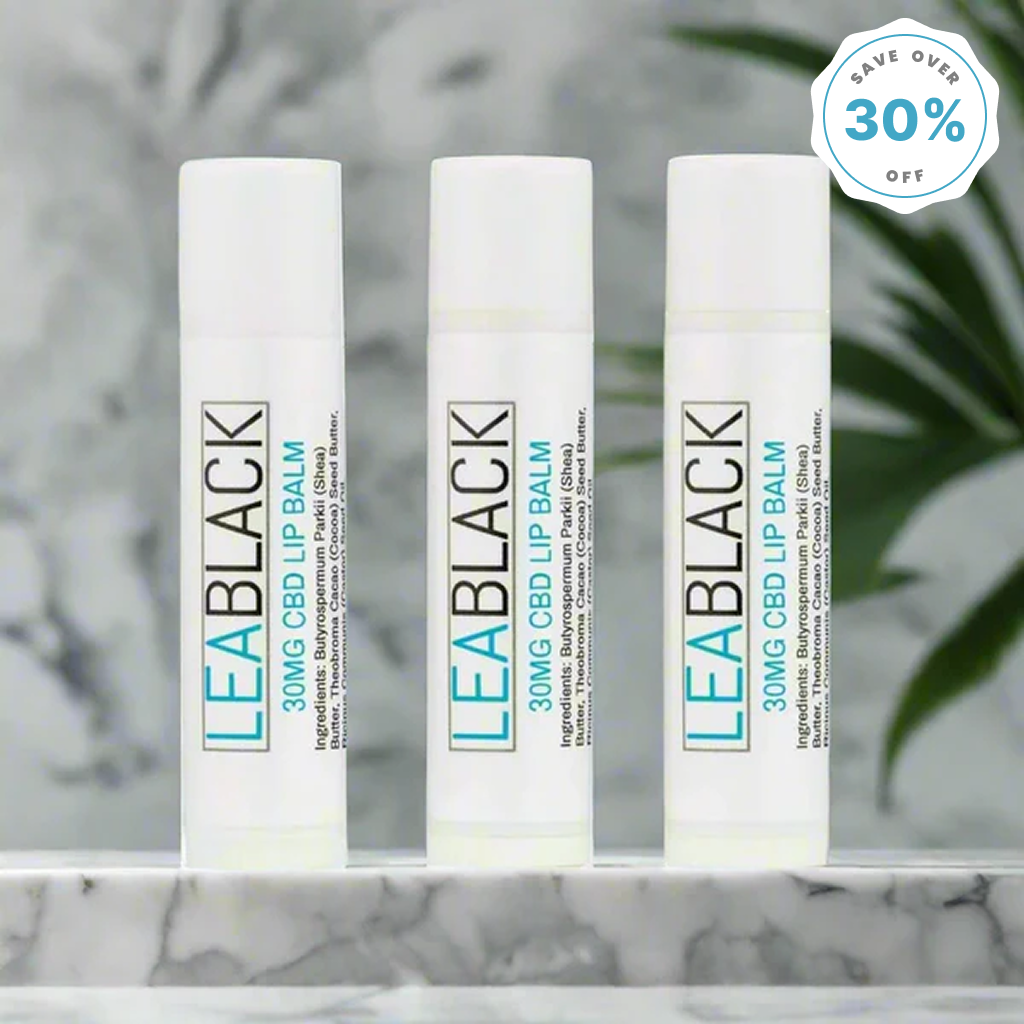 Lea Black Beauty® CBD Lip Balm Treatment 3-Pack Bundle