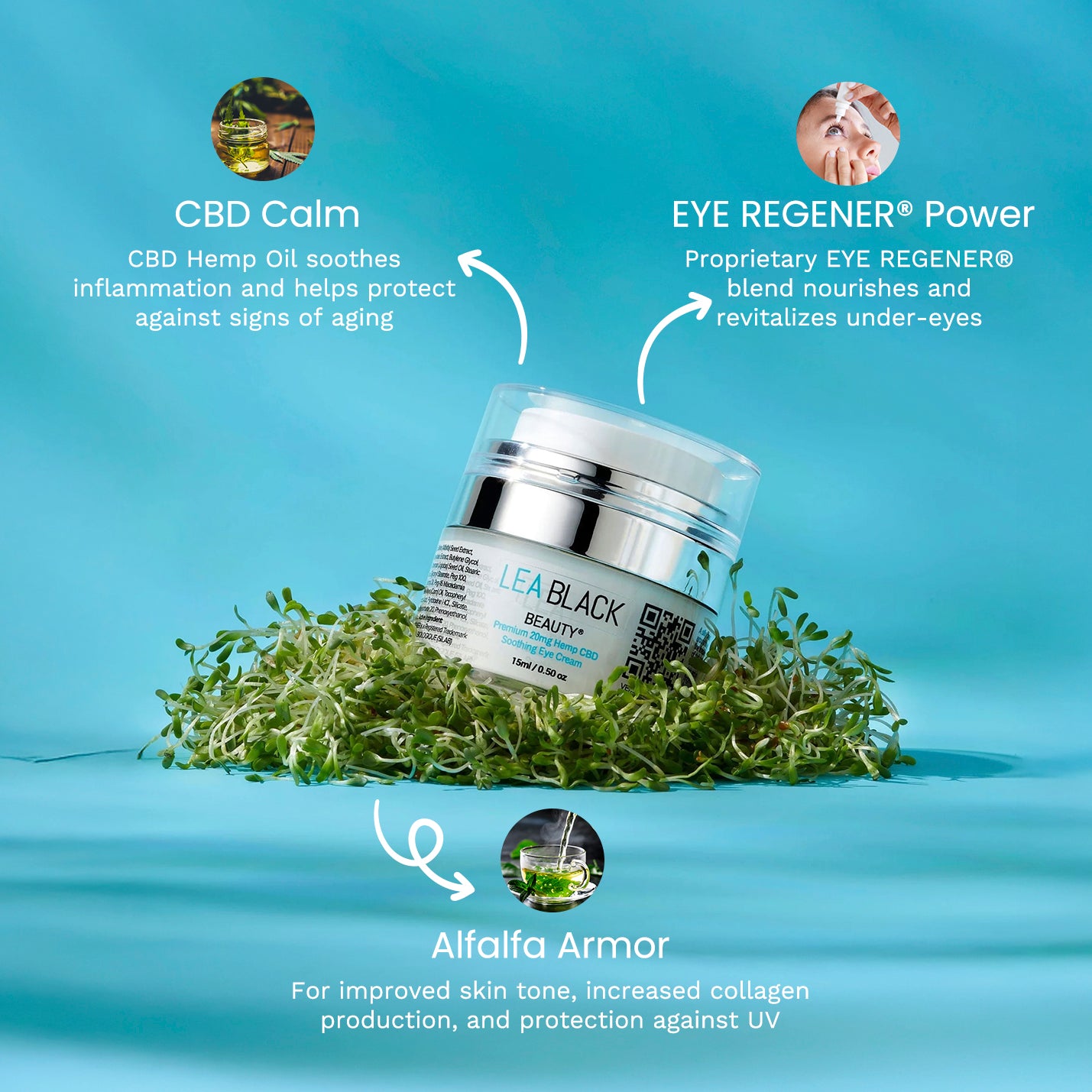 Lea Black Beauty® Premium Hemp Soothing Eye Cream