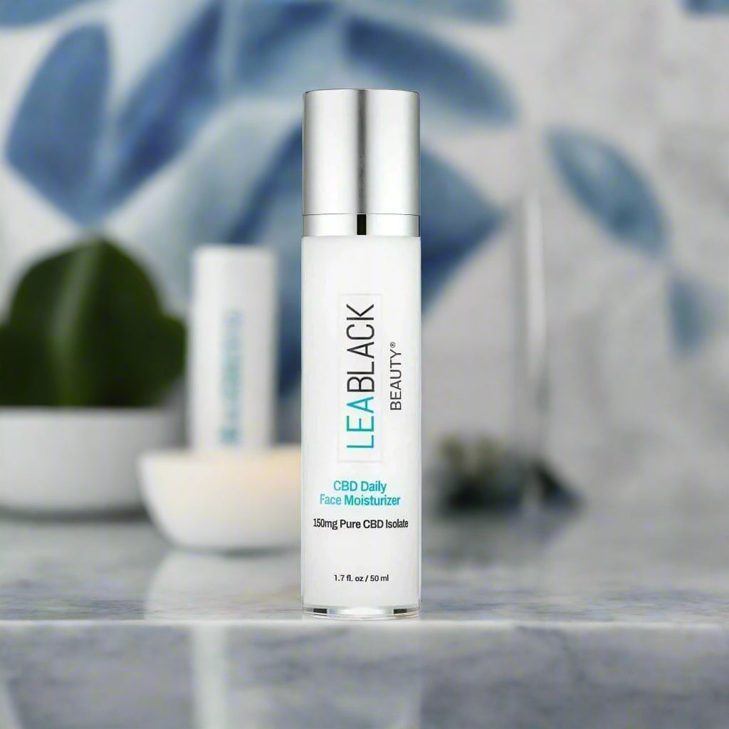 A bottle of Lea Black Beauty® CBD Daily Face Moisturizer