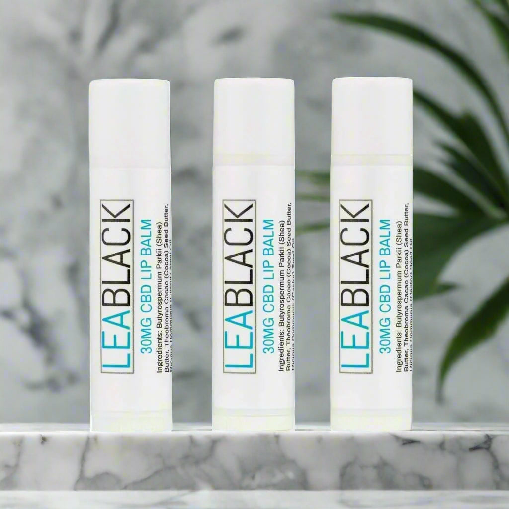 The Lea Black Beauty® CBD Lip Balm Treatment 3-Pack Bundle