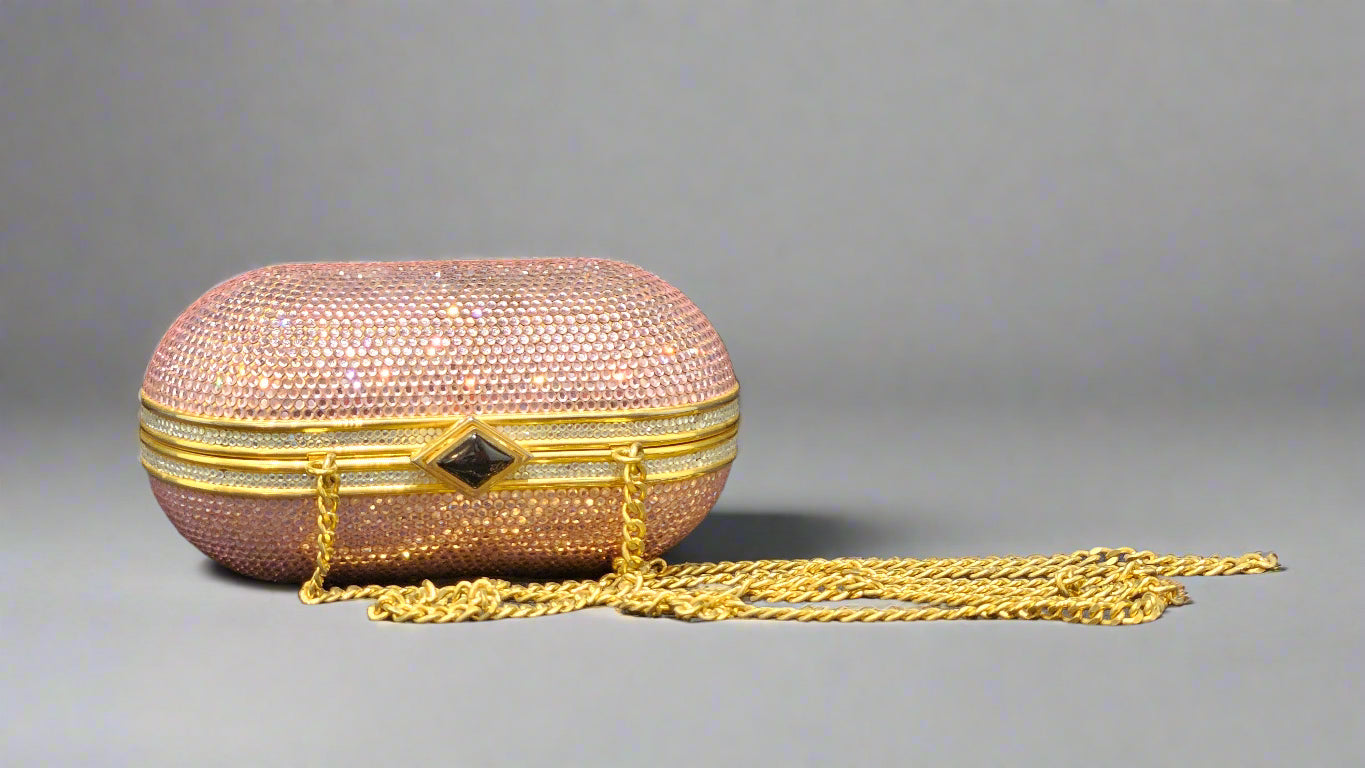 Judith Leiber Pink Swarovski Clutch Video