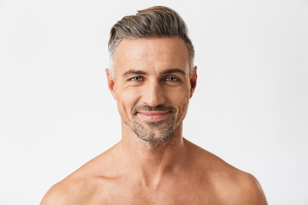 A man with glowing skin