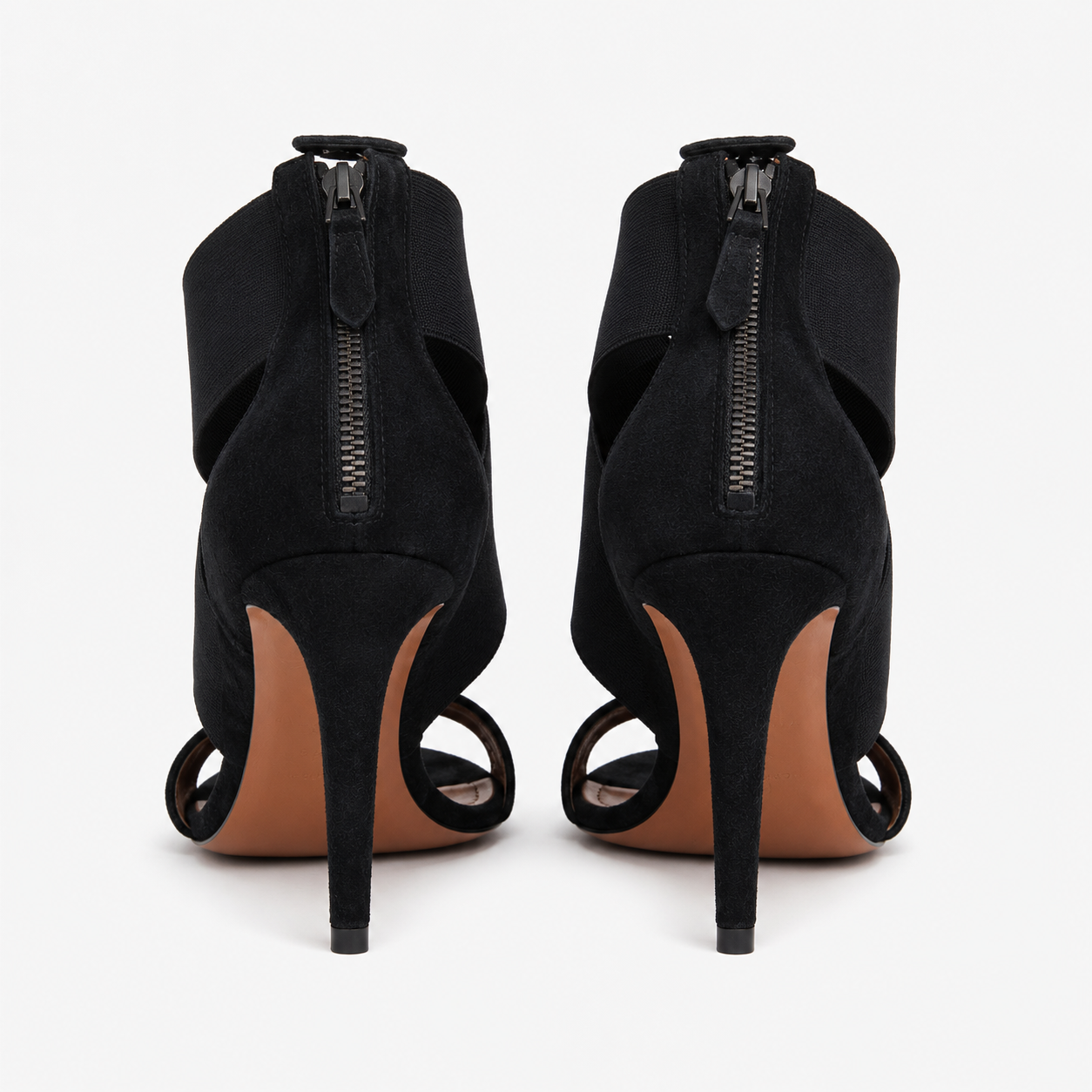 Alaïa black high heel sandals - front pair view