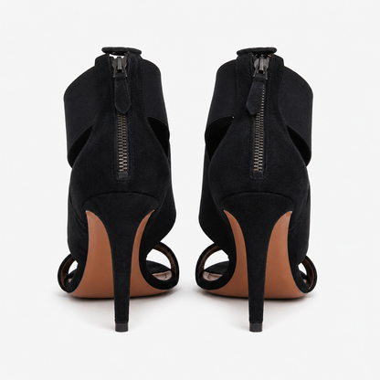 Alaïa black high heel sandals - front pair view