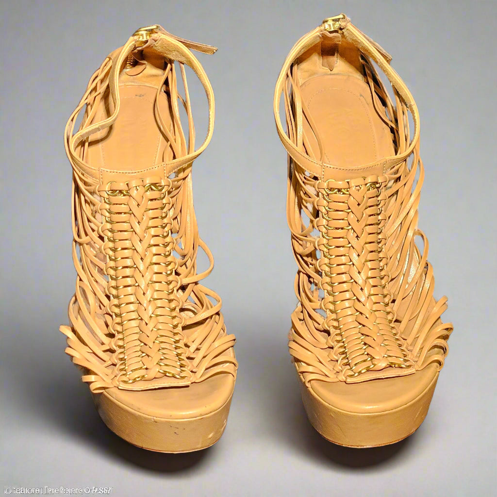 Loved By Lea: Alexander McQueen Nude Strappy Platform Heels EU 39/US 9