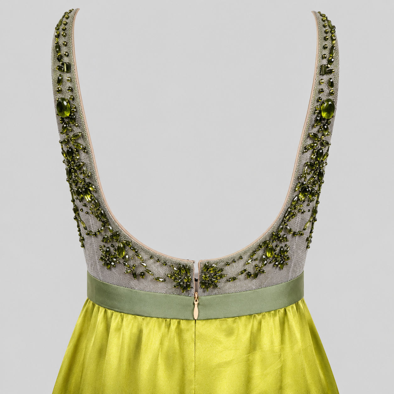 Loved By Lea: Badgley Mischka Green & Black Beaded Dress — Size 6 (US)