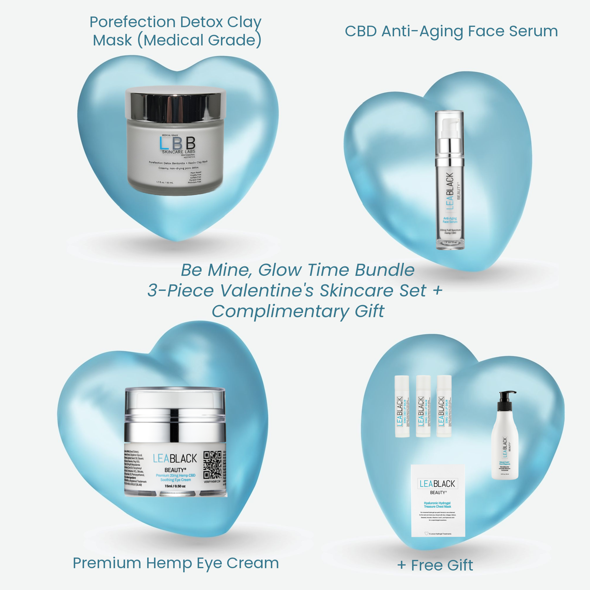 Be Mine, Glow Time Bundle — 3-Piece Valentine's Skincare Set + Complimentary Gift