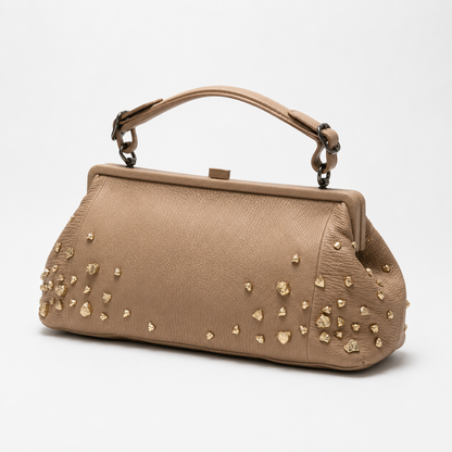Bottega Veneta Gold Nugget Studded Frame-Top Shoulder Bag | Loved By Lea