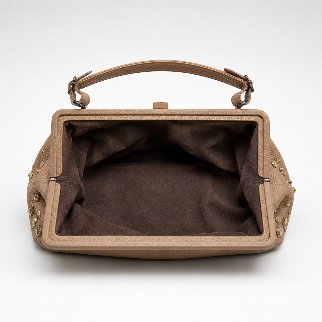 Bottega Veneta Gold Nugget Studded Frame-Top Shoulder Bag | Loved By Lea