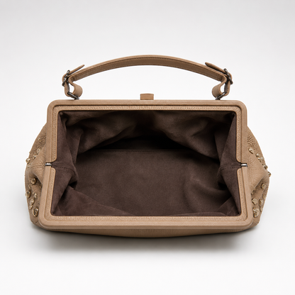 Bottega Veneta Gold Nugget Studded Frame-Top Shoulder Bag | Loved By Lea