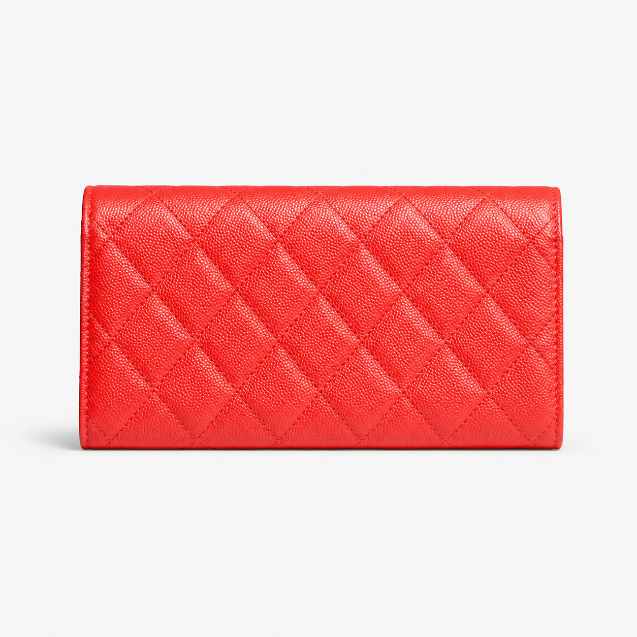 New Chanel Red Quilted Caviar Leather Boy Flap Long Wallet | Loved By Lea