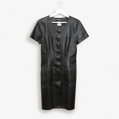 Chanel Black Lambskin Jacket Dress | 99A Collection | FR 40 / US 8 | Loved By Lea