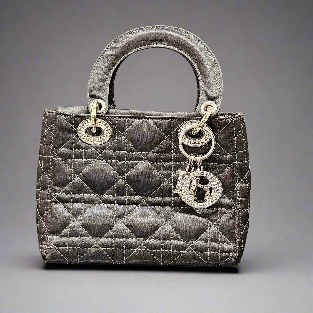 Loved By Lea Christian Dior Black Micro Lady Dior Handbag