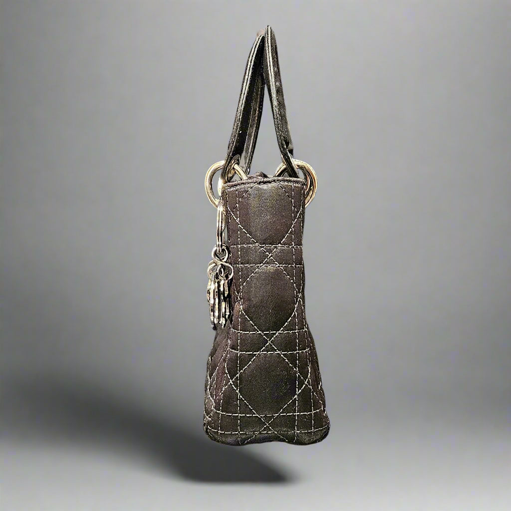 Loved By Lea Christian Dior Black Micro Lady Dior Handbag