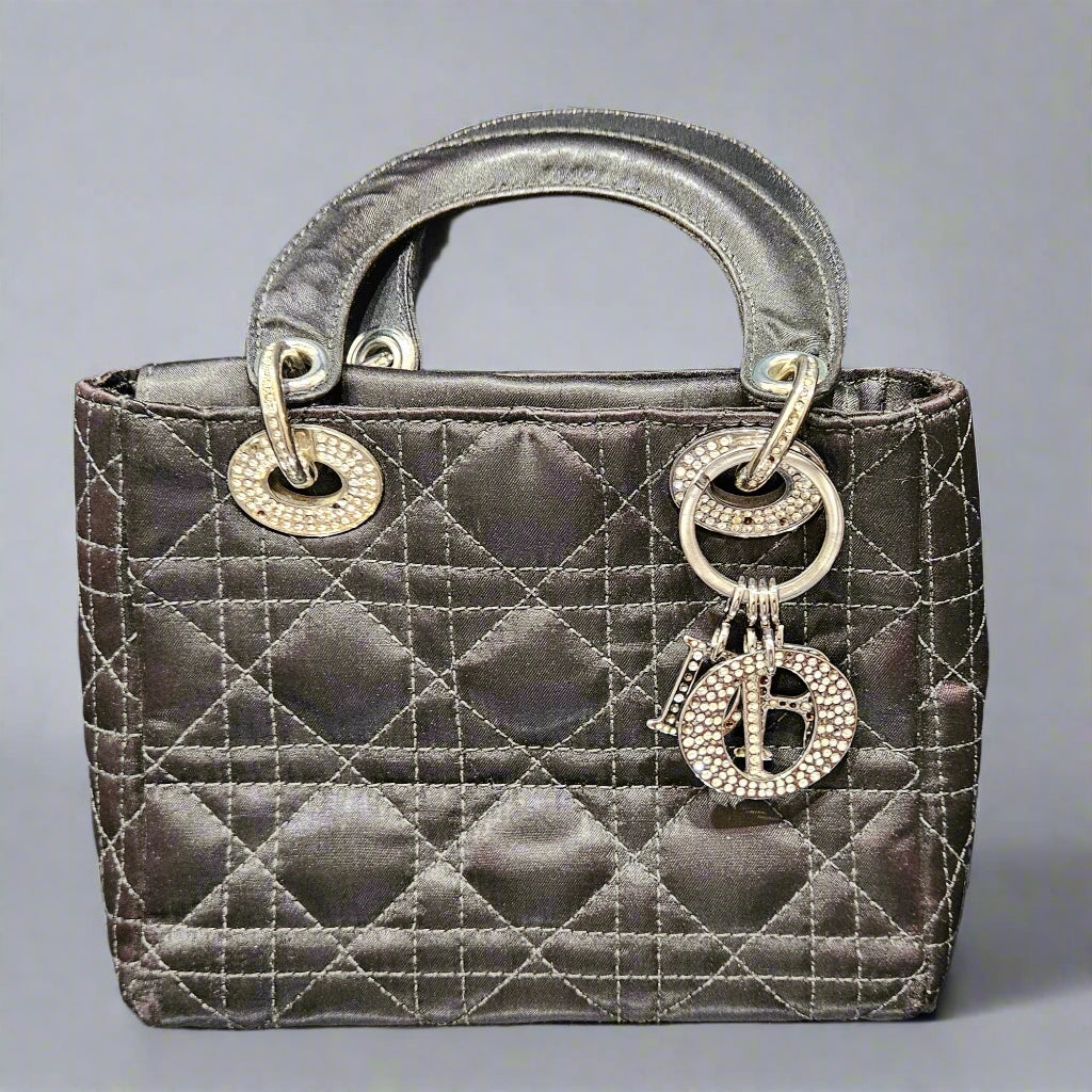 Loved By Lea Christian Dior Black Micro Lady Dior Handbag