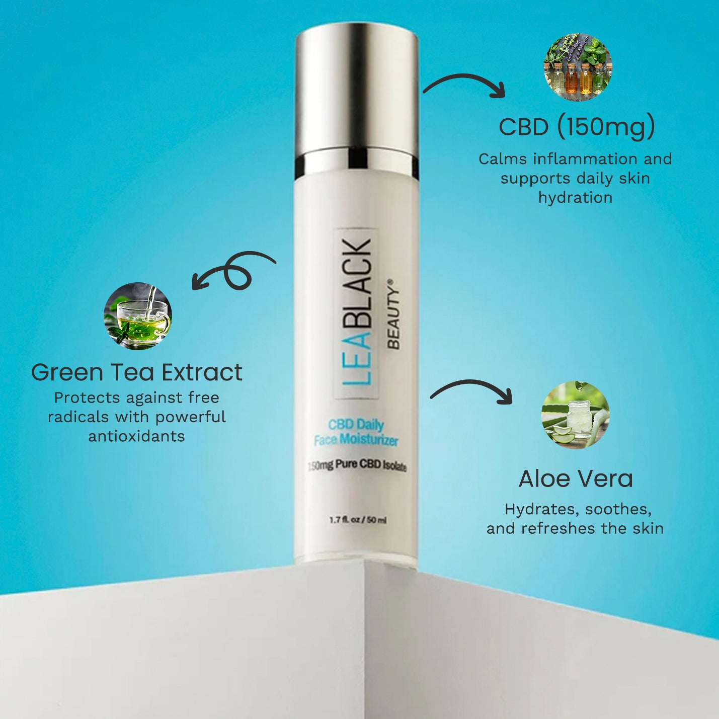 Lea Black Beauty® CBD Daily Face Moisturizer