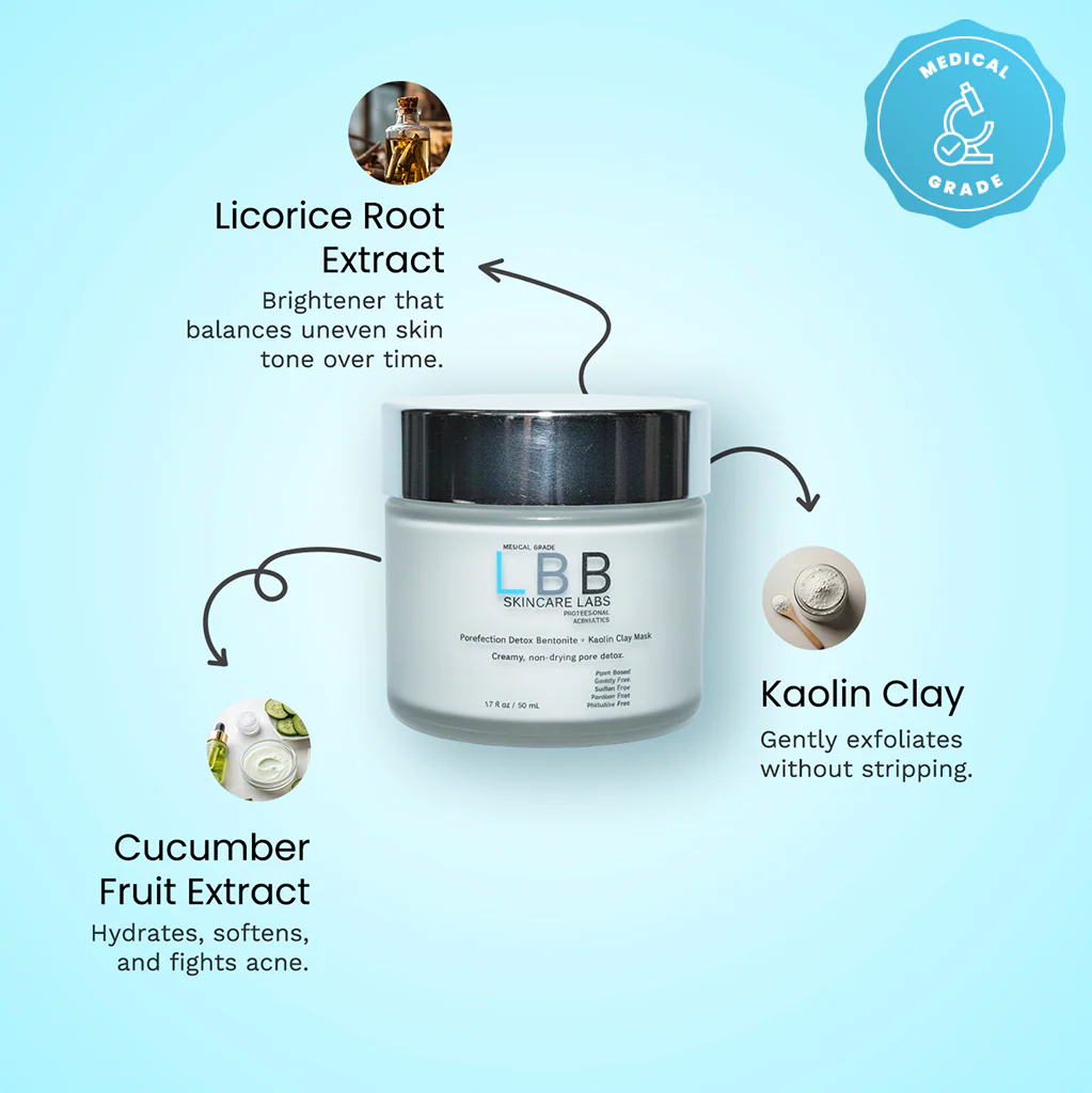 LBB Skincare Labs Porefection Detox Bentonite + Kaolin Clay Mask