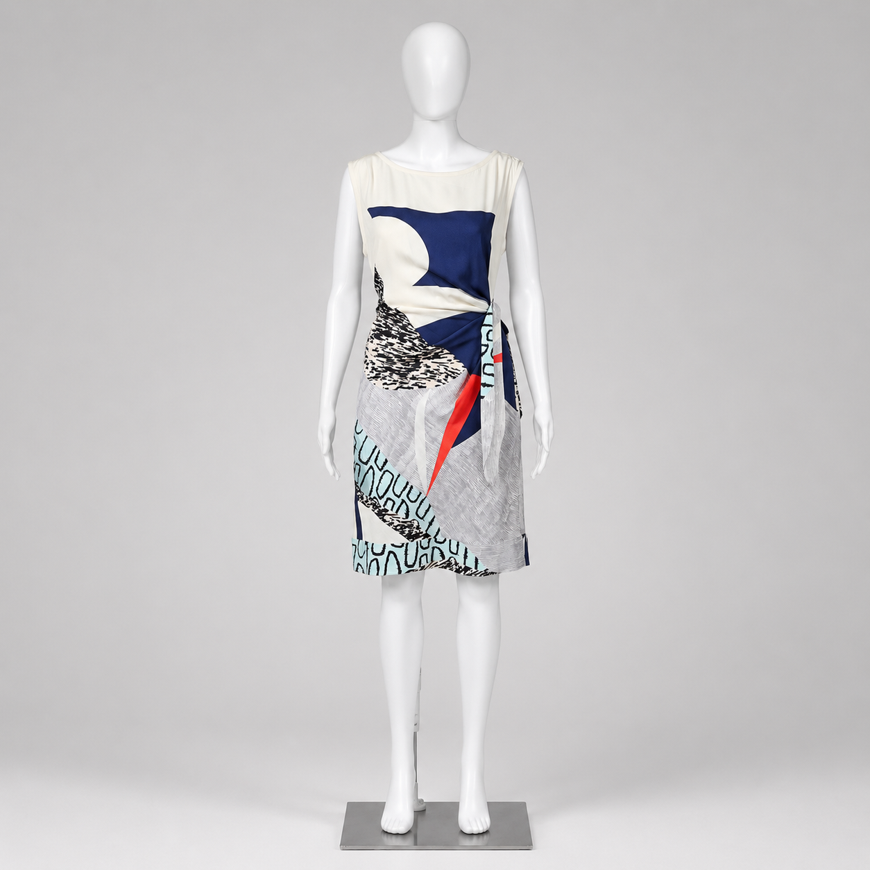Diane von Furstenberg “Panels” Print Sleeveless Dress Size 10 | Loved By Lea