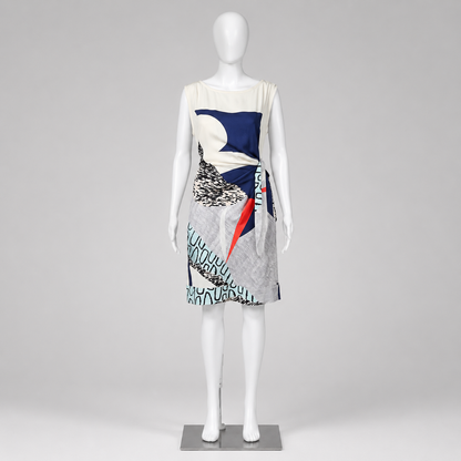 Diane von Furstenberg “Panels” Print Sleeveless Dress Size 10 | Loved By Lea