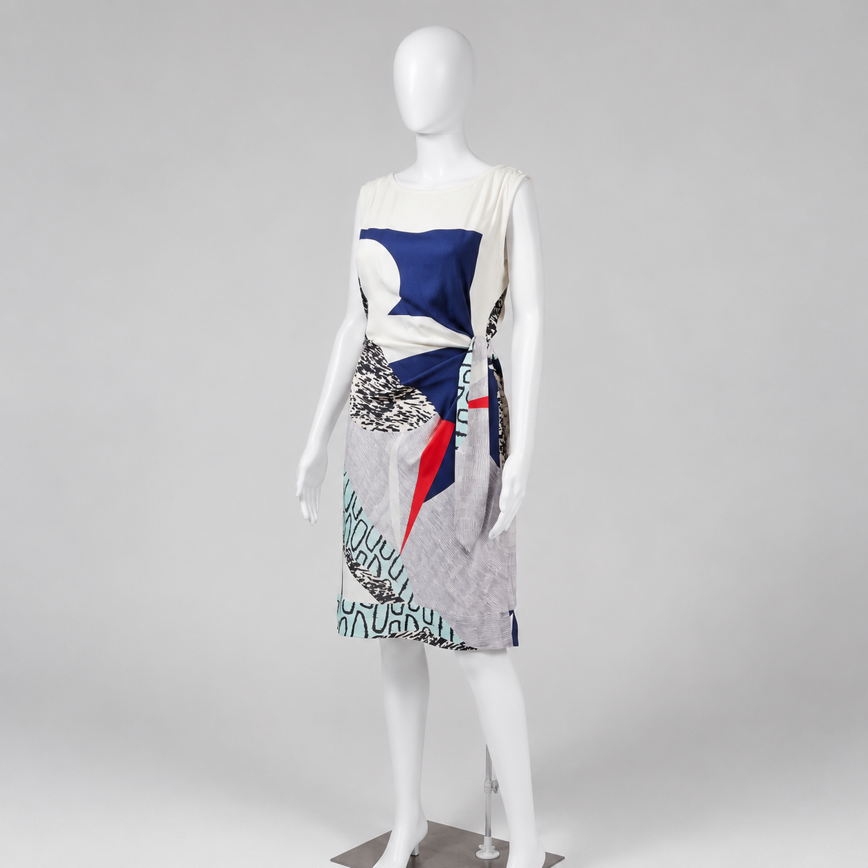 Diane von Furstenberg “Panels” Print Sleeveless Dress Size 10 | Loved By Lea