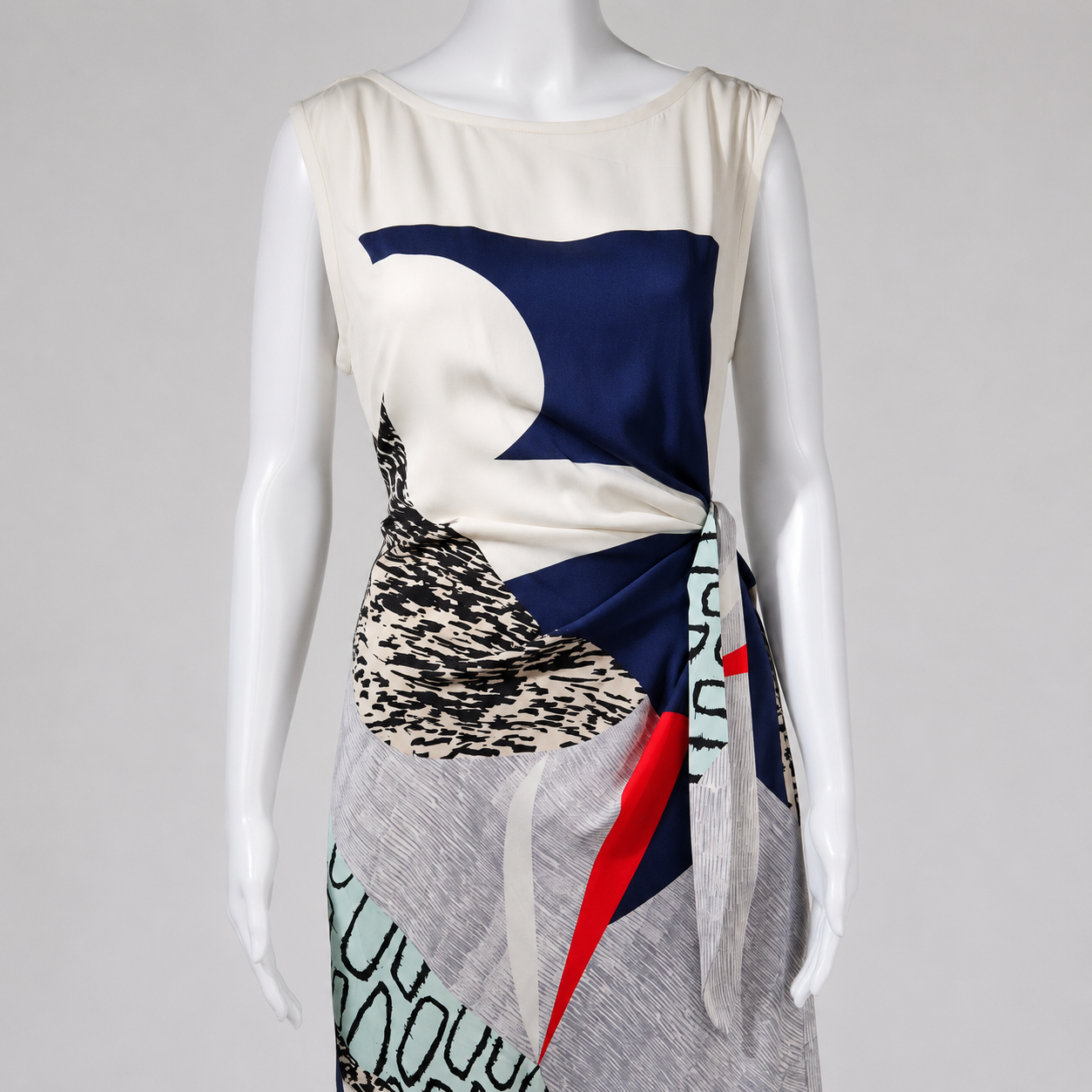 Diane von Furstenberg “Panels” Print Sleeveless Dress Size 10 | Loved By Lea