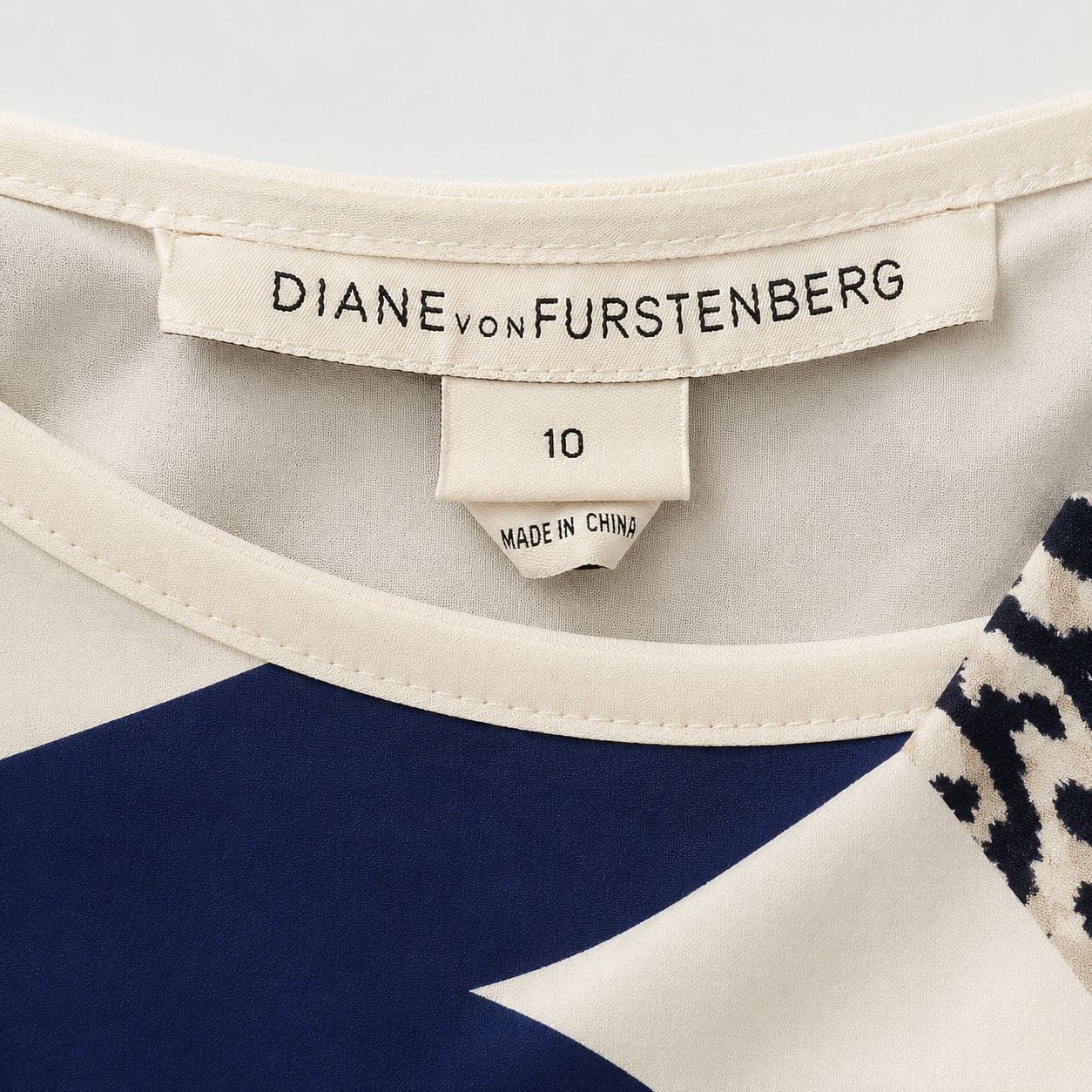 Diane von Furstenberg “Panels” Print Sleeveless Dress Size 10 | Loved By Lea