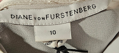Diane von Furstenberg label on a garment with size 10