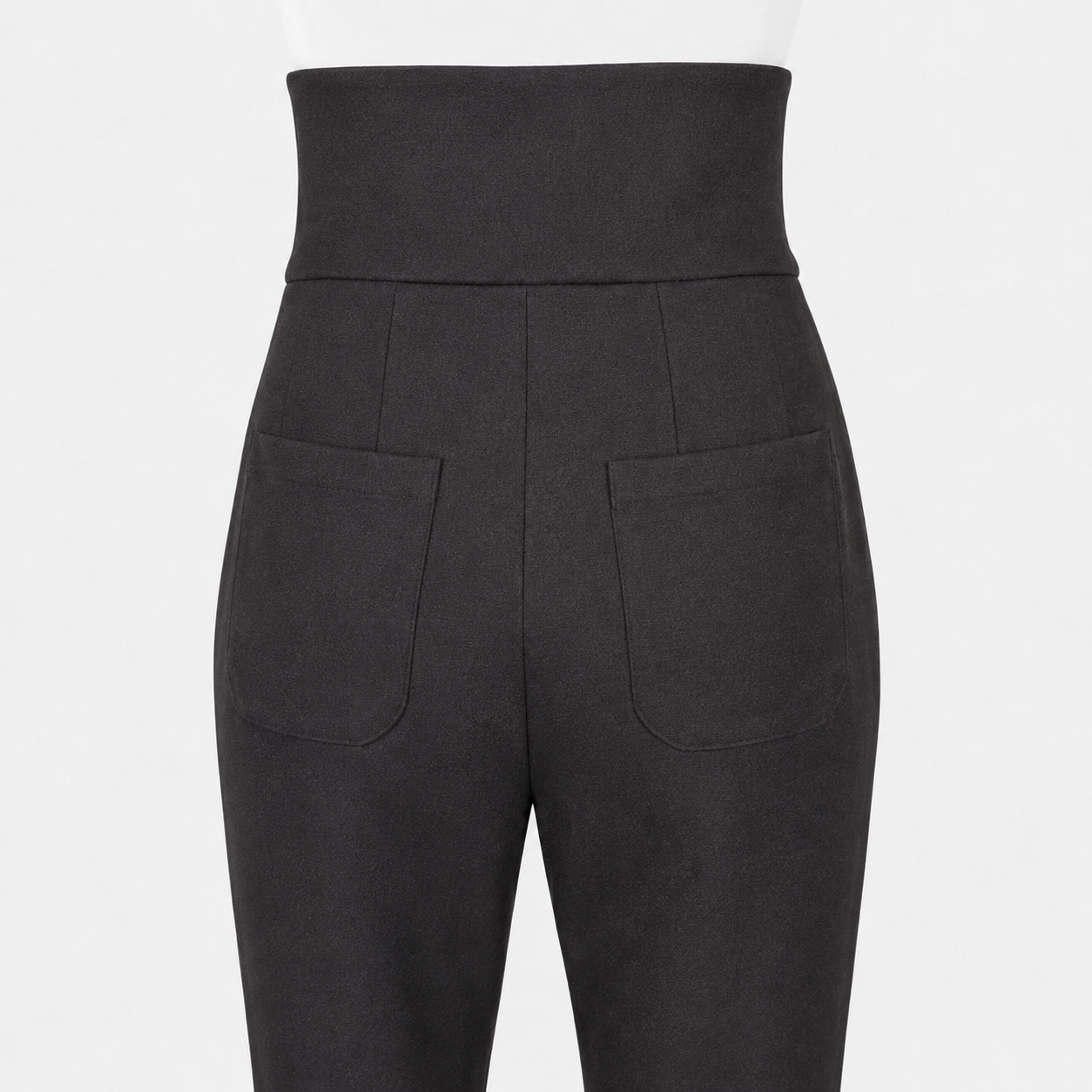 Black pants with a white background