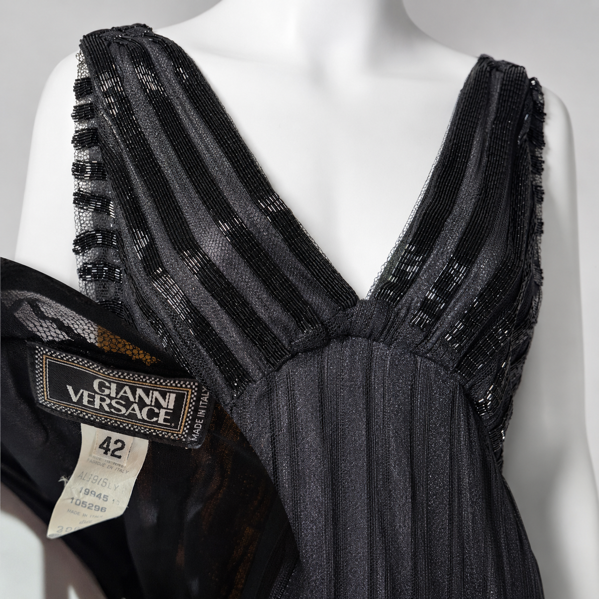 Gianni Versace 1990s Couture Beaded Gown IT 42