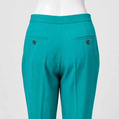 Gucci Teal Green Pleated Trouser Pants Size IT 40 | Loved By Lea
