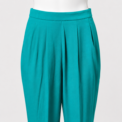 Gucci Teal Green Pleated Trouser Pants Size IT 40 | Loved By Lea