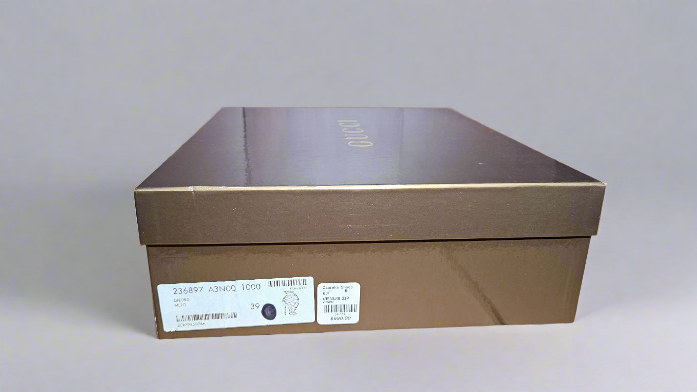 Loved By Lea: Gucci Black “Venus” Zip Pump — EU 39 / US 9 (Very Rare)