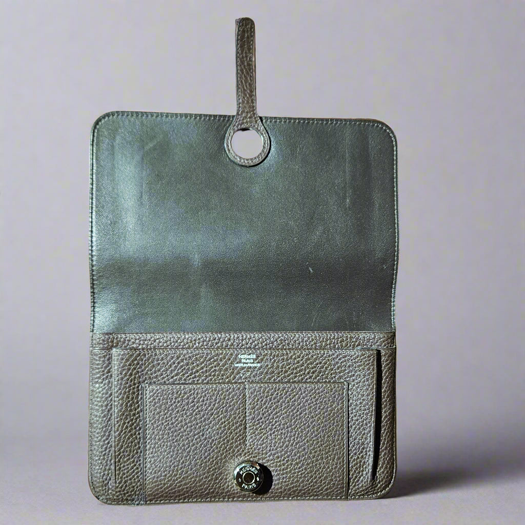 Loved By Lea: Hermès Dogon Duo Combined Leather Wallet Chocolate Brown